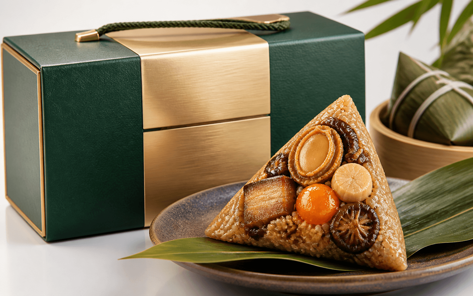 生活金玉滿堂鮑魚干貝粽 產品視覺